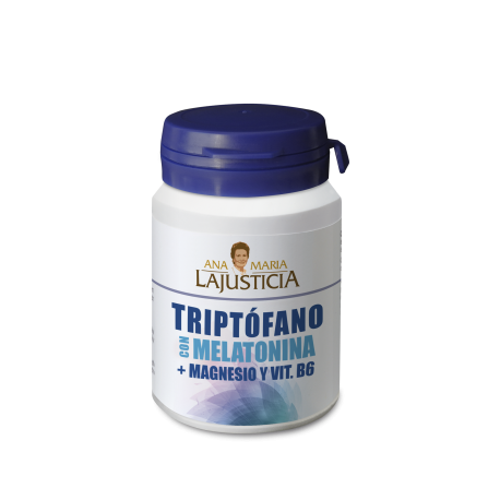 Triptófano con Melatonina + Magnesio y vitamina B6 60 comprimidos