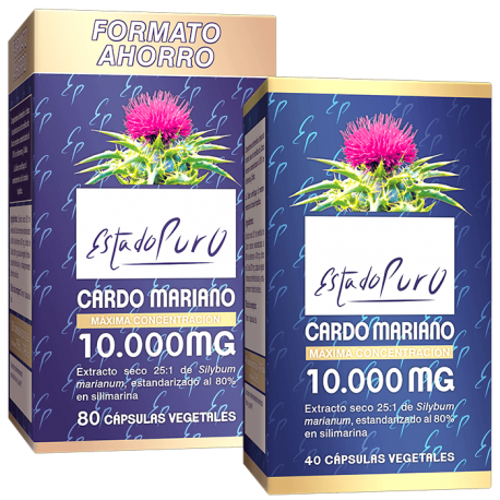 Cardo mariano 10000 mg 80 cápsulas