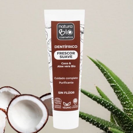 Pasta de dientes sin flúor aloe vera y coco Bio frescor suave