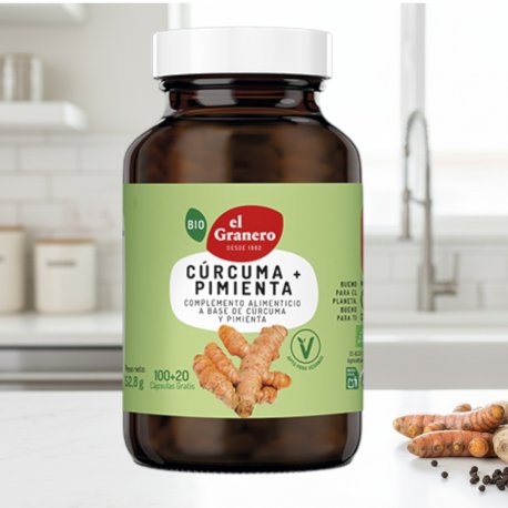 Cúrcuma + Pimienta Bio 60 cápsulas