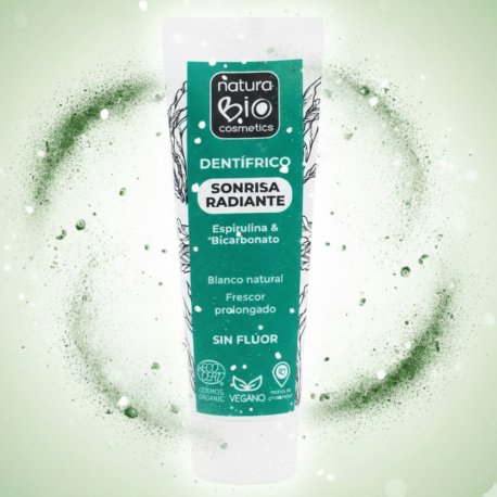 Pasta de dientes sonrisa radiante espirulina & bicarbonato