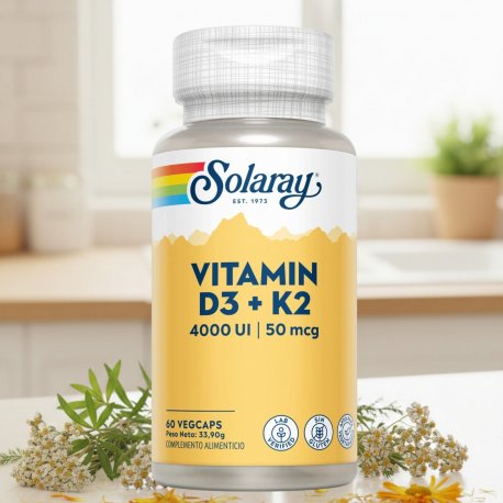 Vitamina D3+K2 60 cápsulas