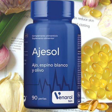 Ajo, espino blanco y olivo 90 perlas