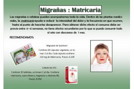 Para la migraña: Matricaria.